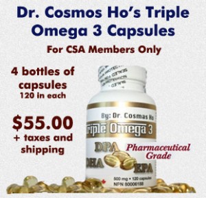 Dr. Ho's triple Omega 3 capsules